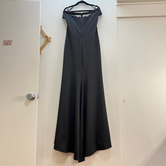 La Femme 29049 Off the Shoulder Sheer Neckline Gown - Picture 6 of 11